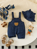 Jardineira + Chapéu Ursinho