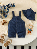 Jardineira + Chapéu Ursinho