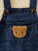 Jardineira + Chapéu Ursinho