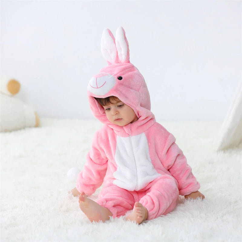 Macacão Bebê Coelhinho Rosa